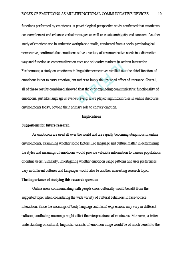 The Roles of Emoticons as Multifunctional Communicative Devices   (10 )